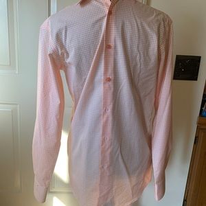 BLU NWOT orange men’s button down dress shirt